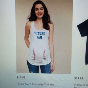 Maternity baseball tank top